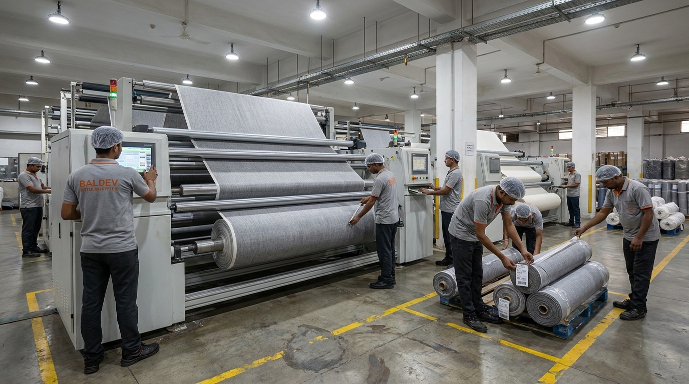 Finished fabric rolls prepared after Inspection (QC)
