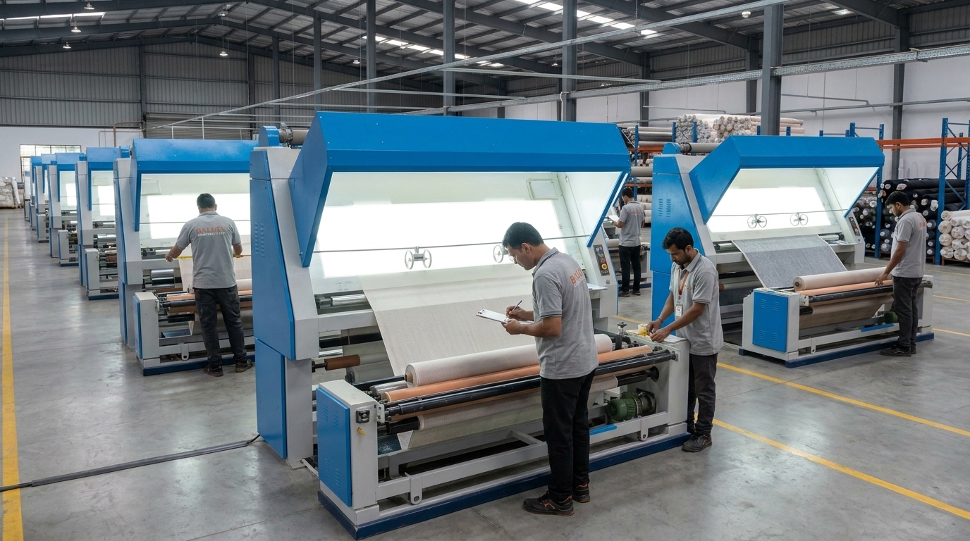 Fabric quality control and Inspection (QC) on the production floor
